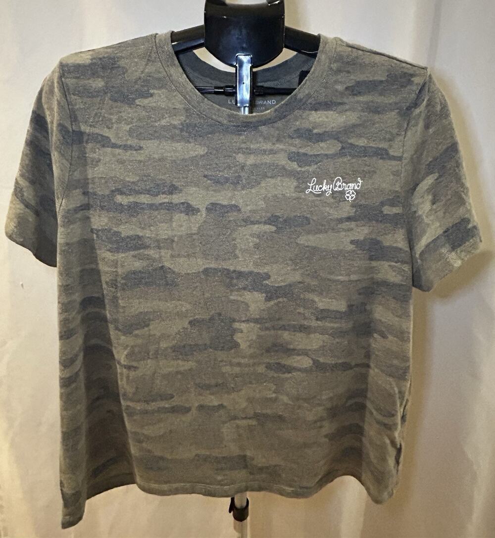 Lucky Brand Camo T-Shirt Women's size XXL
